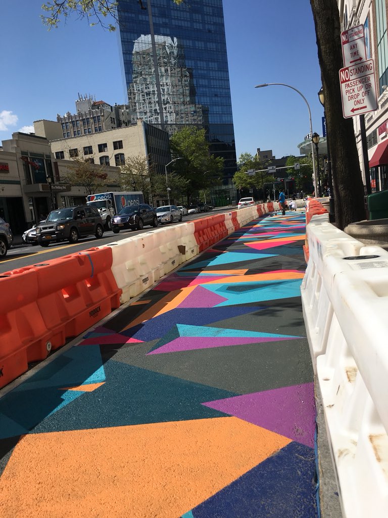 We unveiled Wane One’s public art street mural on Mamaroneck Avenue in downtown White Plains this morning! #WPpublicart