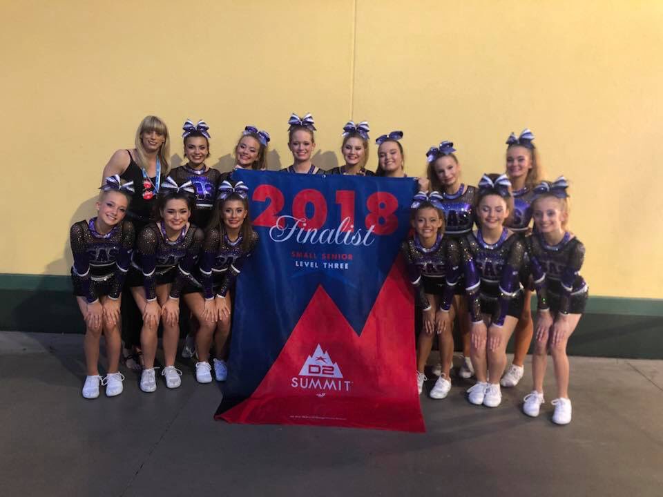 Madysen11's tweet photo. Lady Legacy took 8th in the nation this weekend at the D2 Summit, scoring a 97.33 & a 97.03!! beating 73 teams, at the most prestigious competition in the nation. Went on a paid bid, skipping the wild card round & qualifying for finals! #summit2018 #summitfinalist @MiamiEastHS https://t.co/AaHFI2Cod0