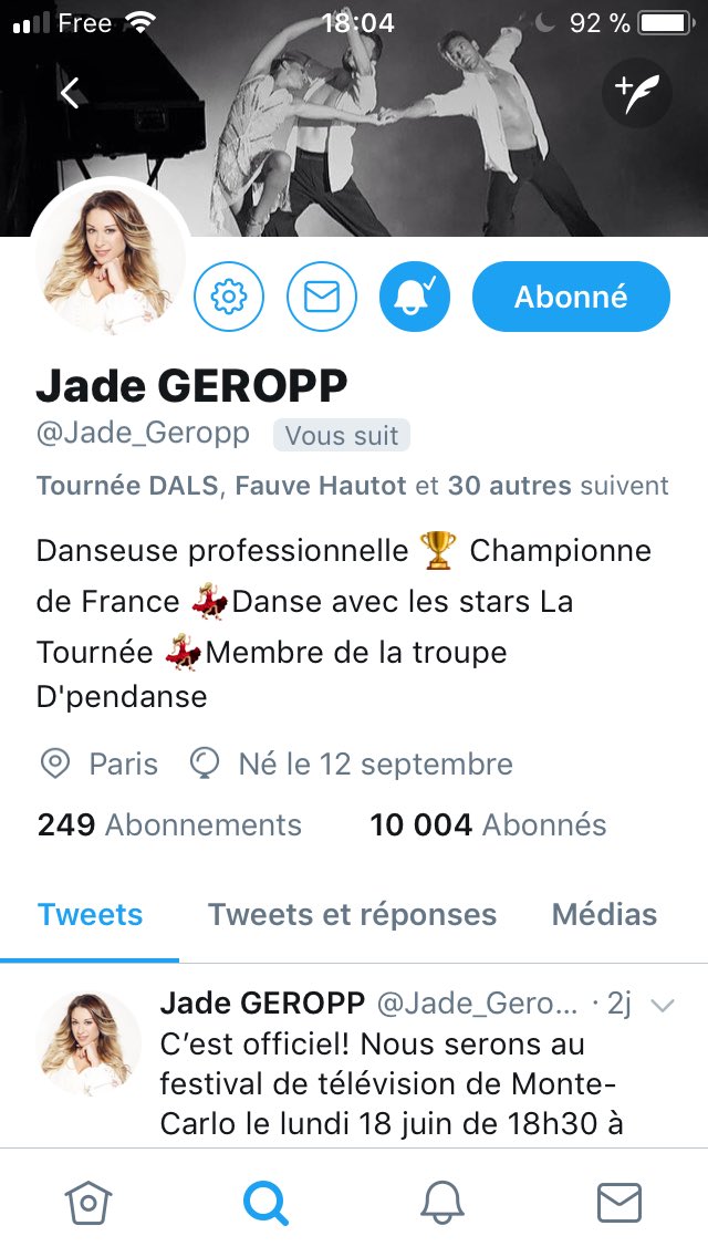 TeamJadeGeropp's tweet photo. Bravo à notre Jadoune internationale qui a atteint les 10 000 followers 🎉😘 @Jade_Geropp https://t.co/CZNsIAzIey