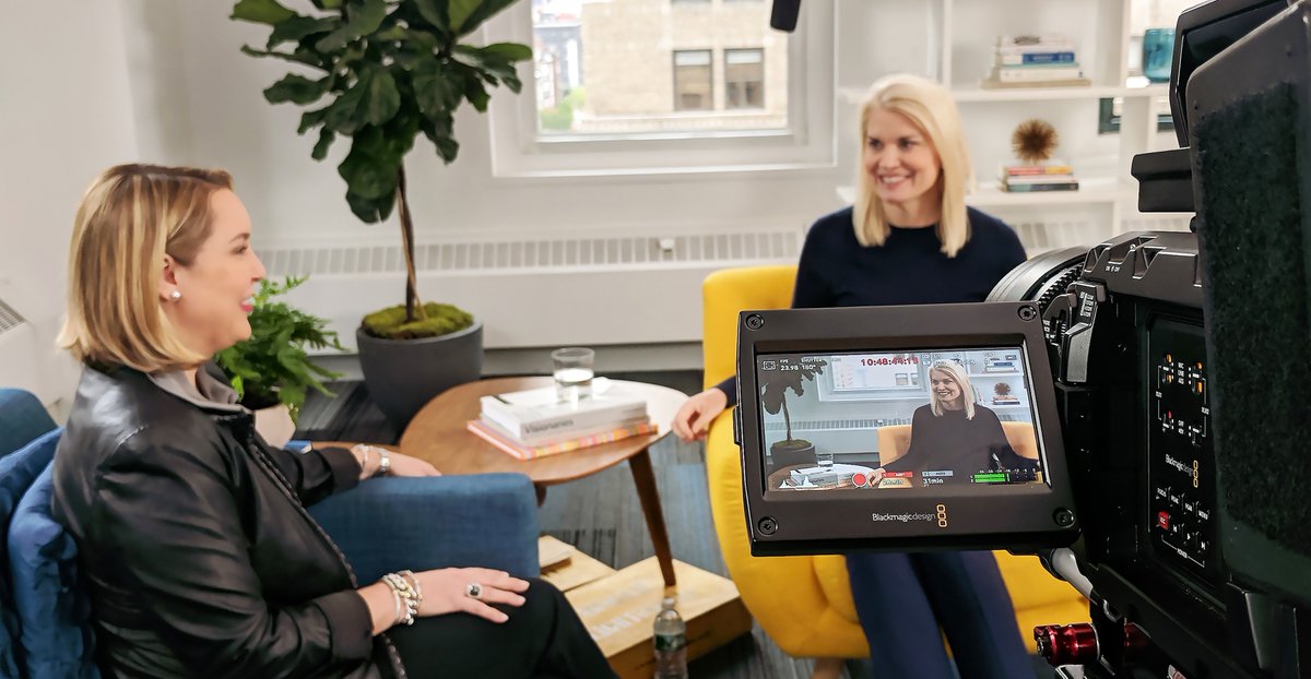 TheTradeDesk's tweet photo. Behind the scenes look at our CMO @SusanVobejda and @Deloitte’s @stacymkemp on set for our #ProgrammaticPrinciples video series: https://t.co/UlccEMB7Ia