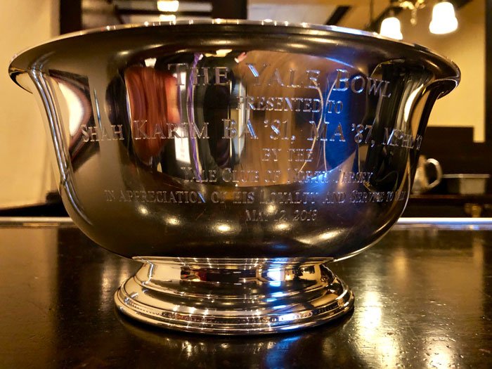 saferockretail's tweet photo. Pleased to be with Lynn Cooley, Yale University's Dean of the Graduate School of Arts and Sciences. I'm privileged and honored to receive the  Bowl for service to our North Jersey Yale alumni community. https://t.co/AZ6jHbd6ow