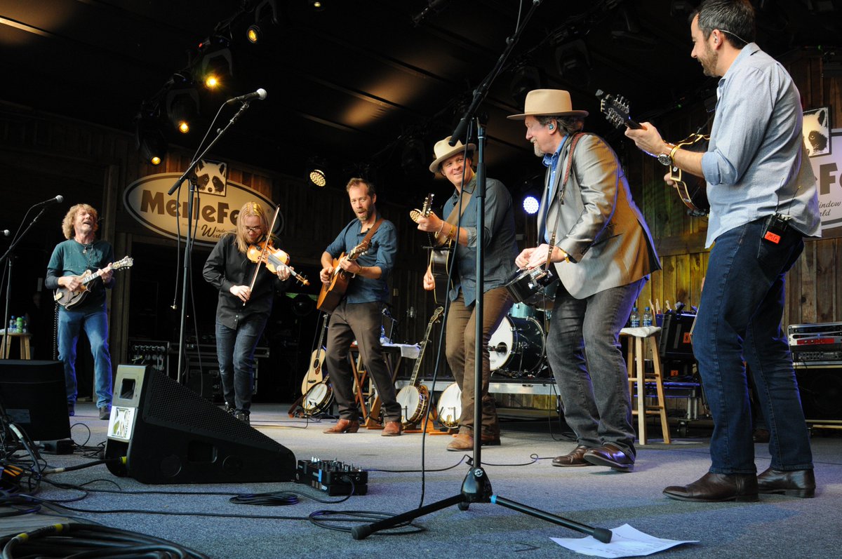 SteepCanyon's tweet photo. Flashback a couple weeks to @MerleFest with the All-Stars @sam_bush and @JerryDouglas! #MerleFest https://t.co/6VEismt1S4