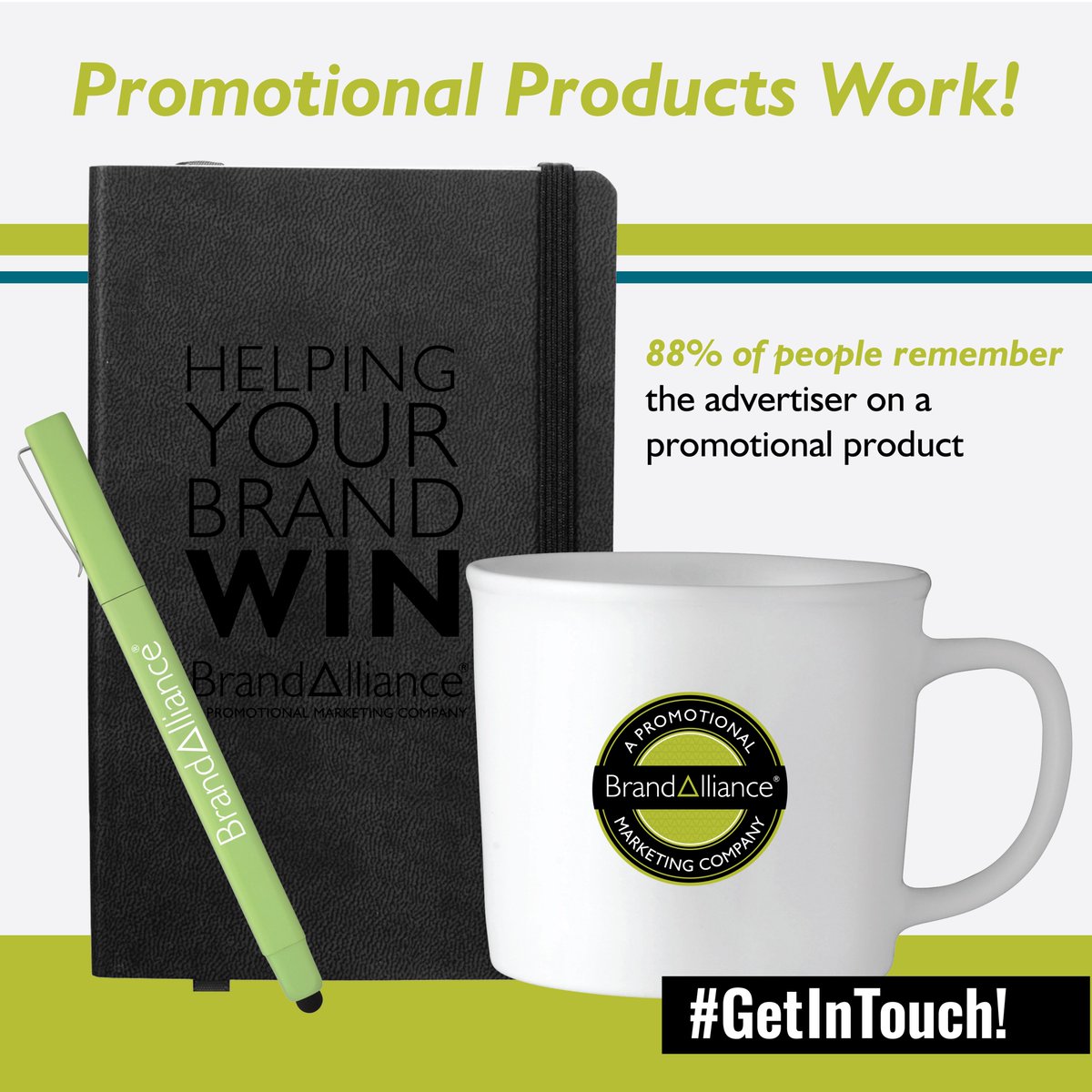 It’s our favorite time of the year...Promotional Products Work! Week. This week, we’re celebrating the success of our industry with some of our favorite stats on promo products. #GetInTouch! #powerofpromo #PPWWeek