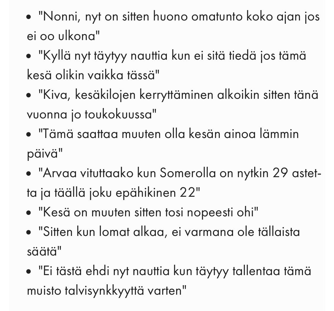 Siis kun nythän on ollut jotain kolme päivää lämmintä niin näähän on kaikki jo sanottu. #seksihelle lily.fi/blogit/mua-lem…