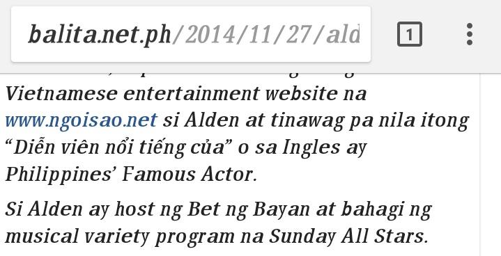 cutenessavie's tweet photo. Na featured din si Alden sa isang Vietnam Website and Vietnam TV network.
“Diễn viên nổi tiếng của” o sa Ingles ay Philippines’ Famous Actor.
Alden Richards 2014
#ALDENReflections https://t.co/w8J3RCNxnO