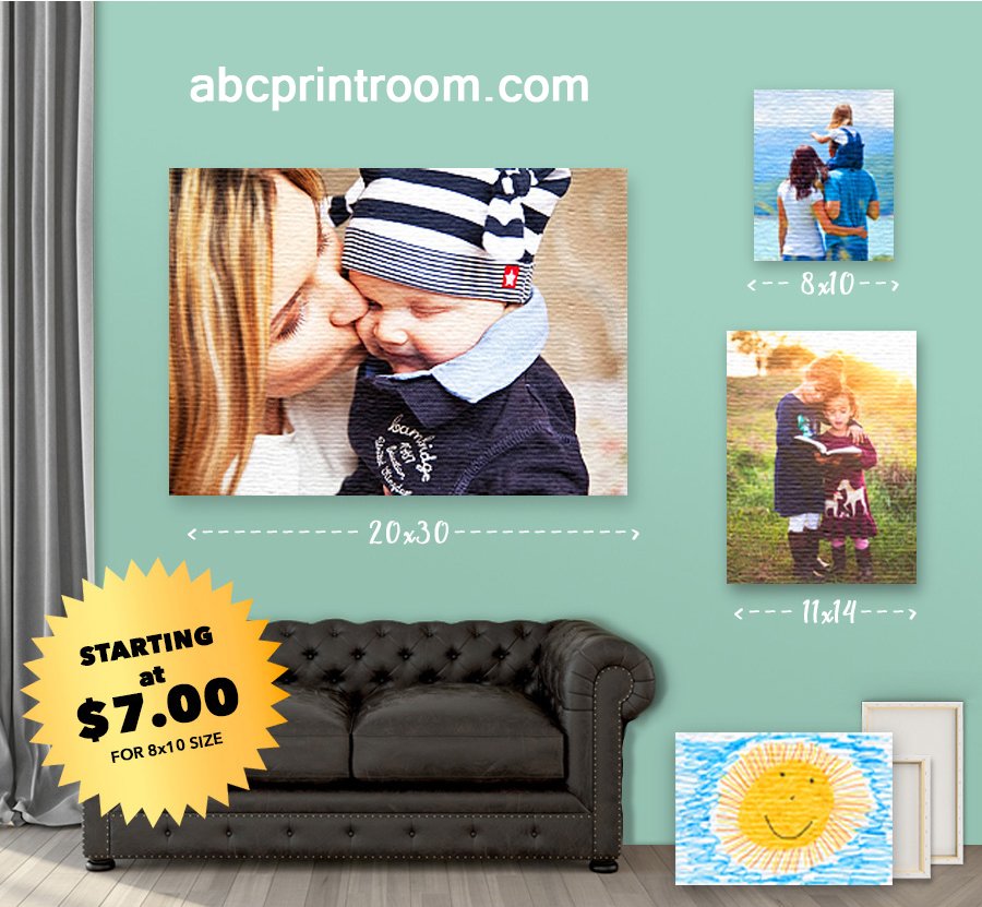 ABCPrintroom's tweet image. You missed Mother's Day? It's not too late to show your love! Just $7 for #canvasprints. #mothersday #abcprintroom goo.gl/aExyfd