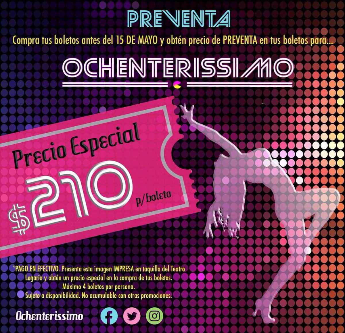 Ochenterissimo's tweet photo. 🎟¡ÚLTIMO DÍAS DE PREVENTA!🎟
Compra a precio especial tus boletos para @Ochenterissimo en el @TeatroLegaria https://t.co/yG9K4T0s6U