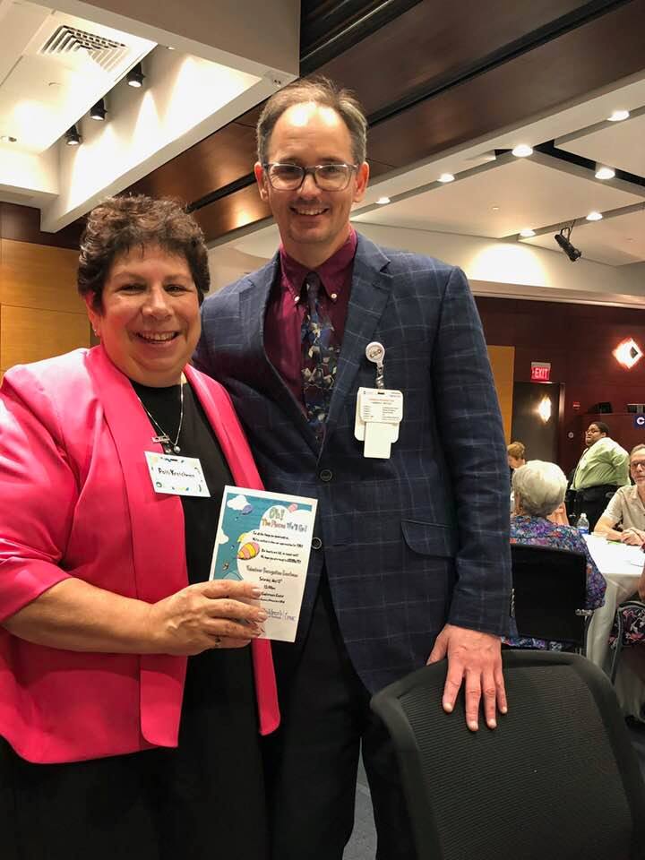 CityHighPgh's tweet photo. City High is ecstatic to be honored by @ChildrensPgh as a "Community Partner of the Year." Internship Manager Patti Kretschman accepted the award on behalf of City High on Saturday evening. #CityHighPgh #Internships #PghCommunity #Pgh https://t.co/645iPpioUl