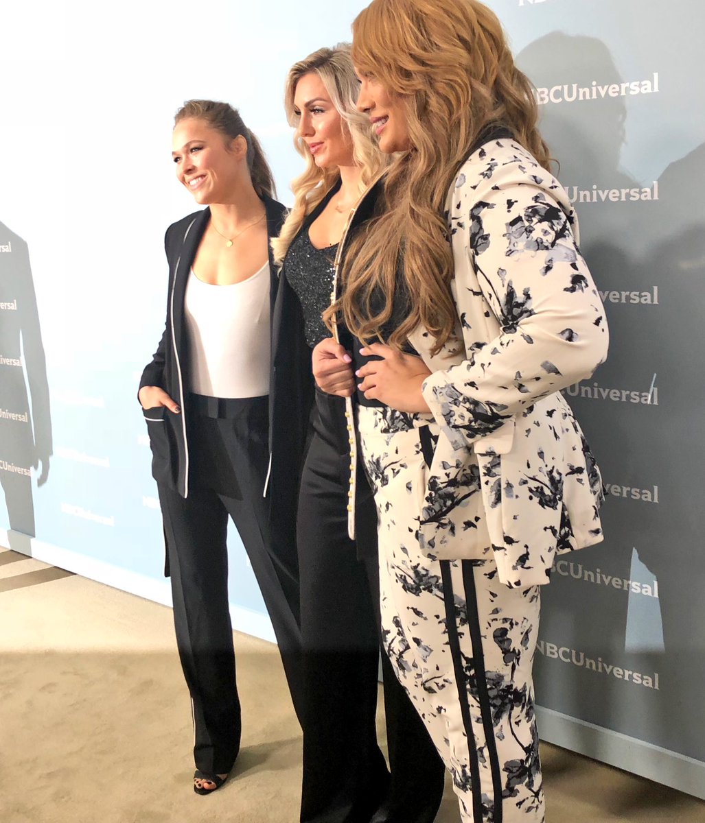 QUEENS <a href="/RondaRousey/">Ronda Rousey</a> @NiaJaxWWE #Raw