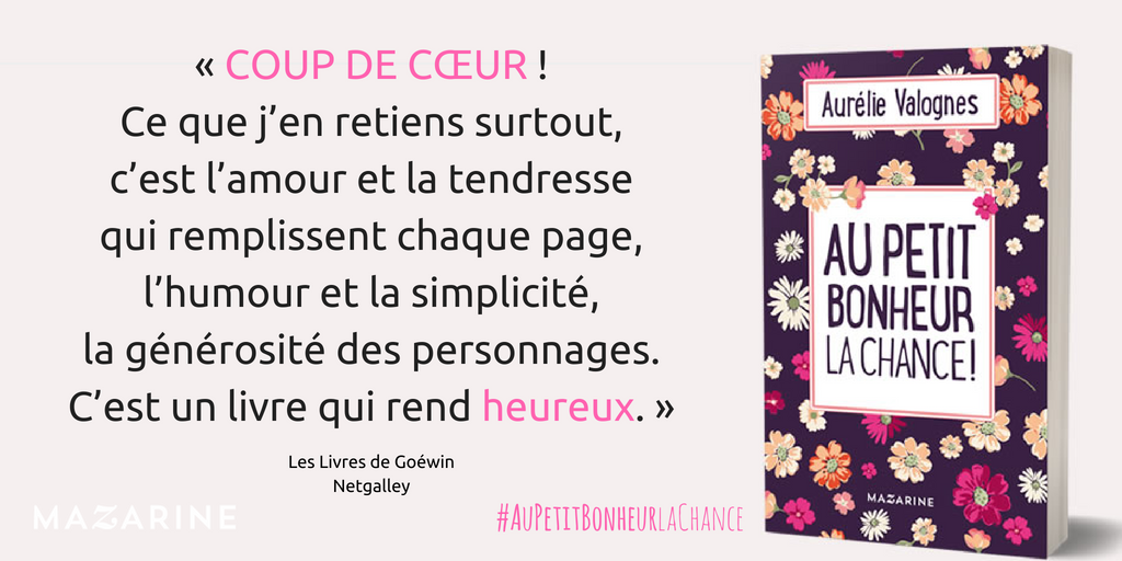 Le coup de cœur d'Au pays de Goéwin pour le dernier roman d' <a href="/ValognesAurelie/">Aurelie Valognes</a> #AuPetitBonheurlaChance

au-pays-de-goewin.over-blog.com/2018/05/au-pet…