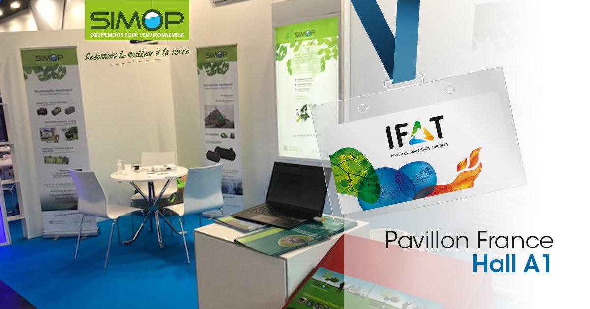 SimopFrance's tweet photo. #IFAT2018 : ça commence aujourd'hui !
L'équipe SIMOP vous y attend ! Hall A1 - Pavillon France
#IFAT2018 : It starts today!
The SIMOP team is waiting for you ! Hall A1 - Pavillon France https://t.co/WBEa4sBpw6