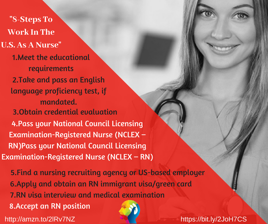 There are eight key steps foreign-educated #nurses will need to take in order to obtain a position as an #RN in a U.S. #hospital. amzn.to/2lRv7NZ & bit.ly/2JoH7CS #veterannurse #armynurse #rn #hospital #usa #nurselife #care #nursepractitioner #nurse #book #cna