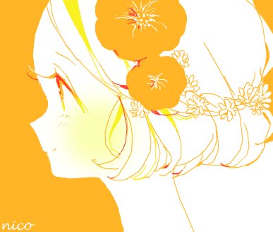 「hair ornament orange theme」 illustration images(Latest)｜2pages