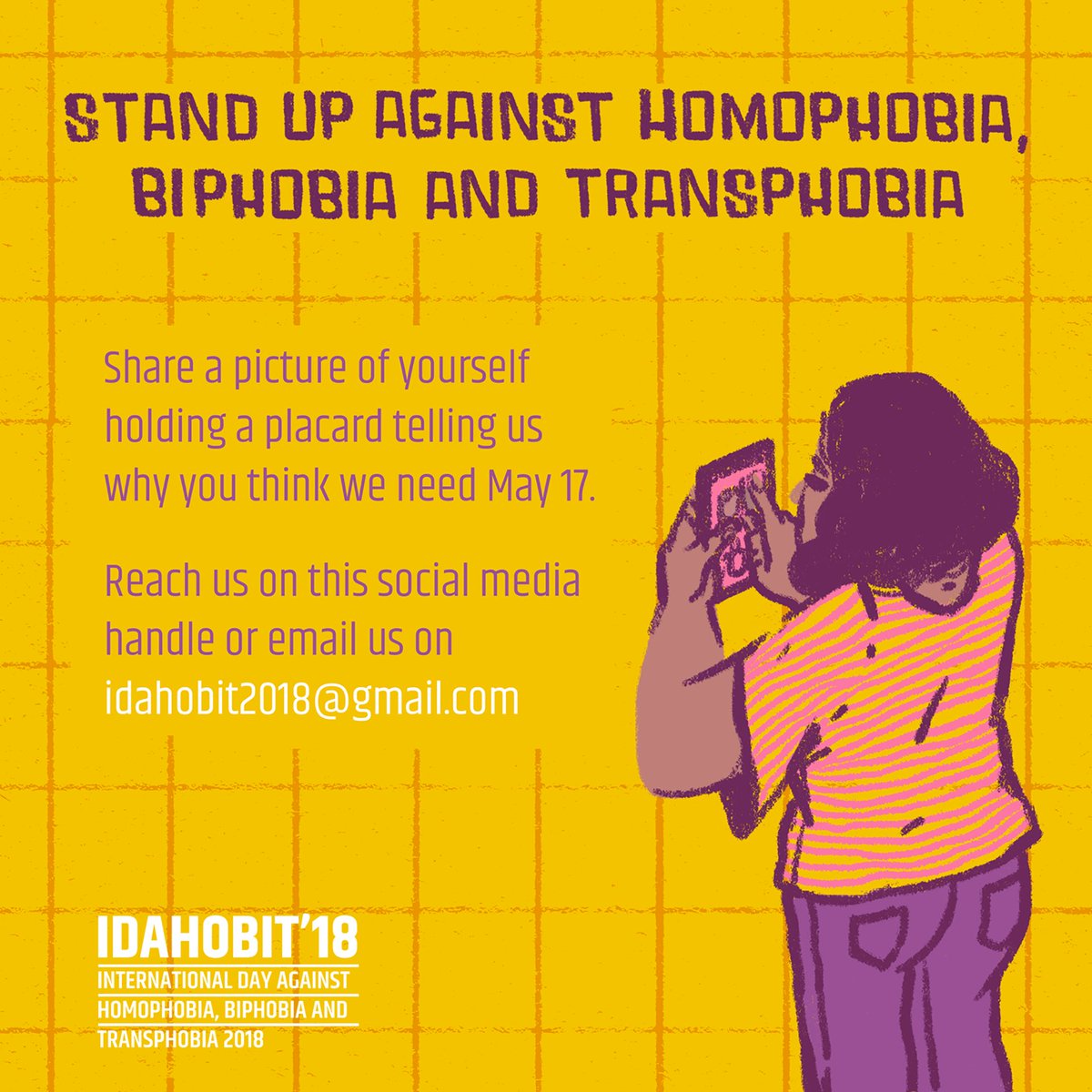 povmumbai's tweet photo. Add your voice to the conversation on why we need to mark a day against homophobia, biphobia and transphobia in India. Send in your pictures to idahobit2018@gmail.com #May17Because #IDAHOBIT2018 #QueerLivesMatter #BeingLGBTI #TransLivesMatter https://t.co/1ImOn59eHT
