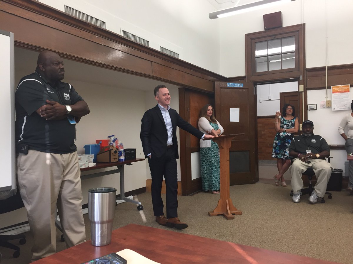 RPS_CCSS's tweet image. We have a special visitor and a packed house!!! @JasonKamras is here with us today to celebrate his first 100 days. @RPS_Schools