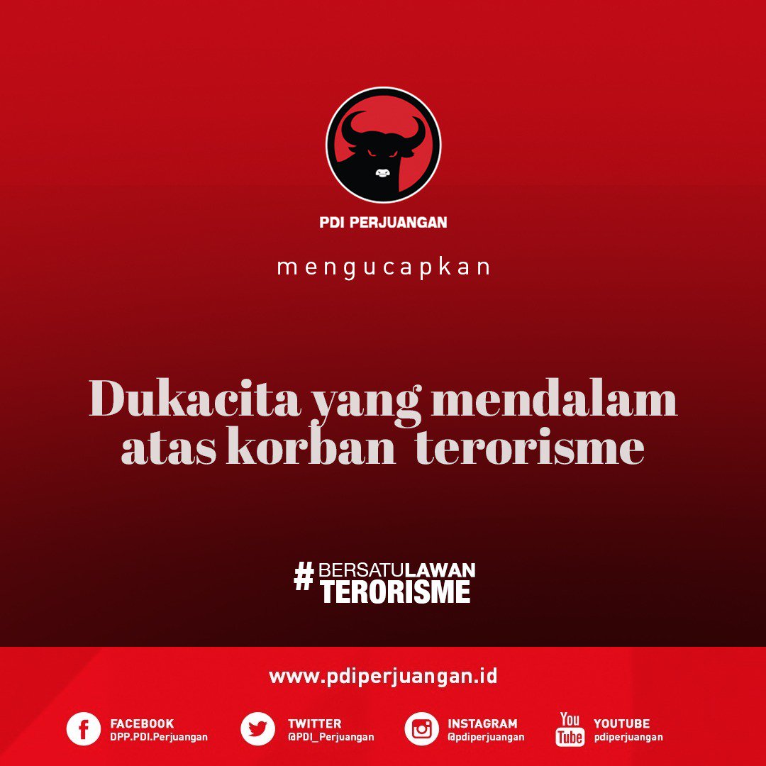 DPDREPDEMJATENG's tweet photo. Bersatu melawan terorisme
@PDI_Perjuangan 
@DPDREPDEMJATENG 
#Bant3ngCintaNKRI 
#LawanTeroris https://t.co/7eaqiFpR5V