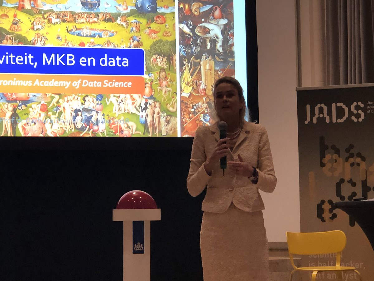 Vandaag werd het platform voor het MKB “Driven by data” geïntroduceerd in <a href="/jadatascience/">JADS</a>. Mooie samenwerking tussen bedrijfsleven, wetenschap en overheid. Kansen voor het MKB door smart data!
