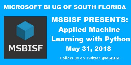 MSBISF's tweet photo. >>MSBISF UG MEETING<<
Applied #MachineLearning
With #Python
MAY 31
By Adriano da Silva
https://t.co/AOu4E1Lqfl
Follow Us @MSBISF
#sqlfamily #SQLServer #sqlazure #Azure #AzureDataFactory #PowerBI #AzureAnalysisService #AzureDatabricks #DataPlatform #Cloud #AI #Data https://t.co/zBJNwVYX31