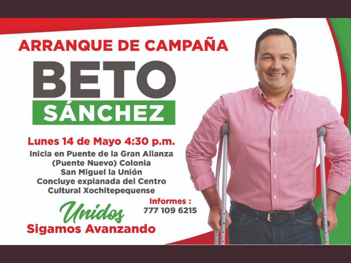 gallardolpzalex's tweet photo. Hoy #Xochitepec con @betosanchezor le apuesta a lo seguro y confía más en los resultados que en las intenciones. Vayamos juntos a seguir promoviendo un proyecto con #inclusión que llegó para quedarse, juntos a construir la victoria #UnidosSigamosAvanzando https://t.co/kjpylYZQgC