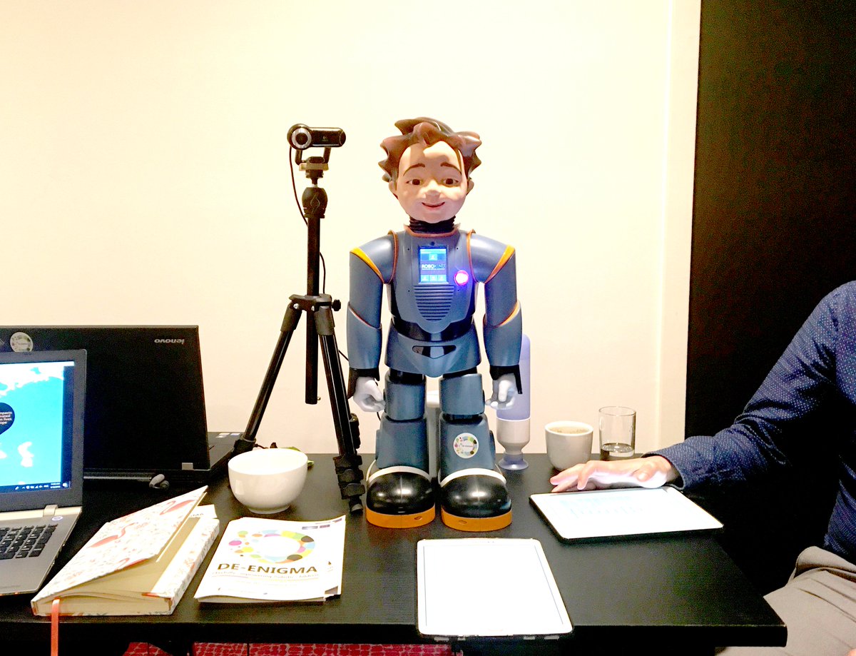 DeEnigma_EU's tweet photo. This weekend more than 70 member representatives of @AutismEurope from 21 European countries discussed with #DEENIGMA partners and enjoyed a tech demo in Rotterdam #autism #autistic #robots #robotics #techdemo https://t.co/Dc3LkmZxBQ