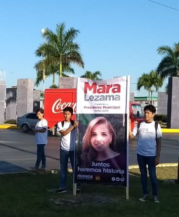 jorgeadguez68's tweet photo. La candidata a la #presidenciamunicipal por @PartidoMorenaMx y el #PT @MaraLezama inicia actividades en el #proceso2018 con entrevista en @infoturquesa por @radioturquesa ofrece no robar, no mentir y no traicionar https://t.co/skjSrdLx9Y