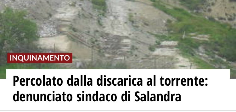 dukana2's tweet photo. Percolato...ovvero veleni...che da una discarica sono finiti in acqua....sindaco denunciato...ma il danno è,ormai, irrimediabile : che “cari” i sindaci in #Basilicata...così attenti al territorio..#delim....🤦🏻♀️ https://t.co/RhssaKoEKq https://t.co/LhBlrdb6RV