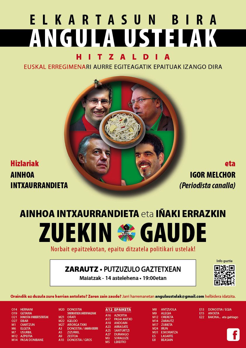 Atzo 'Euzkadi S.A.' izan genuen hizpide <a href="/ArraioIrratia/">Arraio Irratia</a>-n 👉 📻 arraio.eus/2018/05/euzkad… 
Gaur, #AngulaUstelak hitzaldia <a href="/Putzuzulo/">Putzuzulo Gaztetxea</a>-n! #EsanDozenki #Arraiok12urte #Zarautz