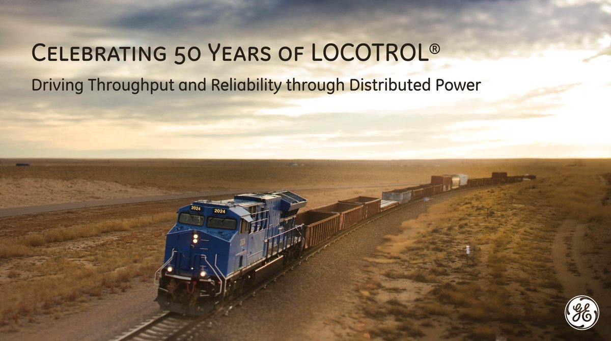 Today we celebrate the 50th anniversary of our patented LOCOTROL® technologies, moving freight worldwide with the industry’s leading Distributed Power control and communication system. invent.ge/2KlGkCf