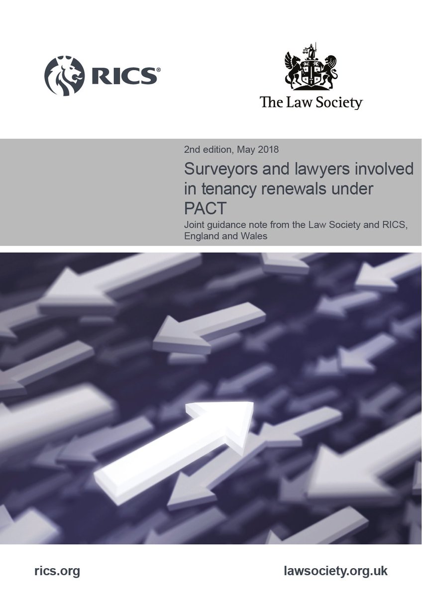 RICSldnbookshop's tweet photo. Surveyors and lawyers involved in tenancy renewals under PACT, 2nd edition will be effective from 1 August 2018. https://t.co/Wnjdwq5XTj https://t.co/QsjXV65owq