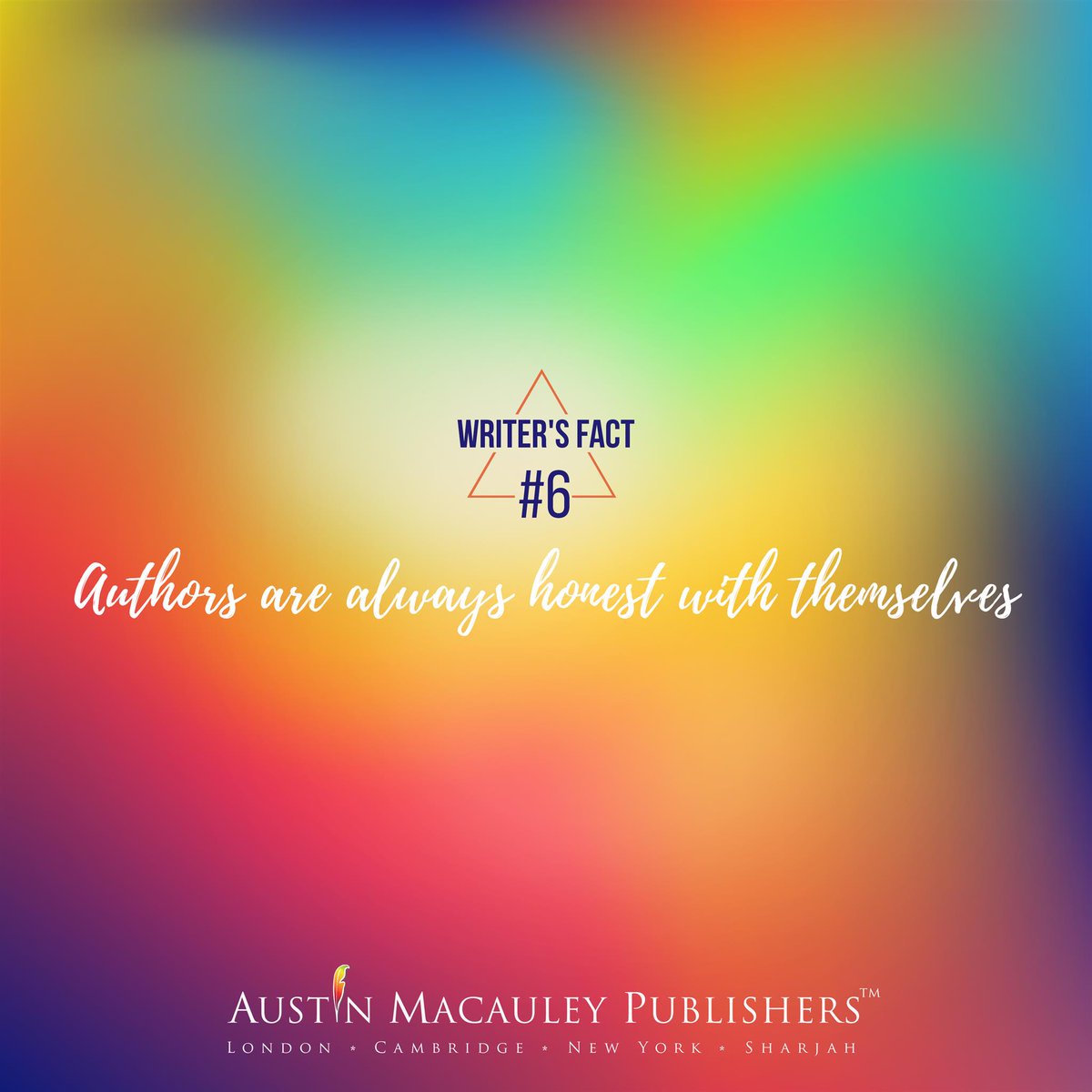 AMPublishersUSA's tweet photo. Pour your heart into your writing and the readers will feel every word.
#AustinMacauley #WritersFact #AuthorFact https://t.co/kOmkbLWmYn