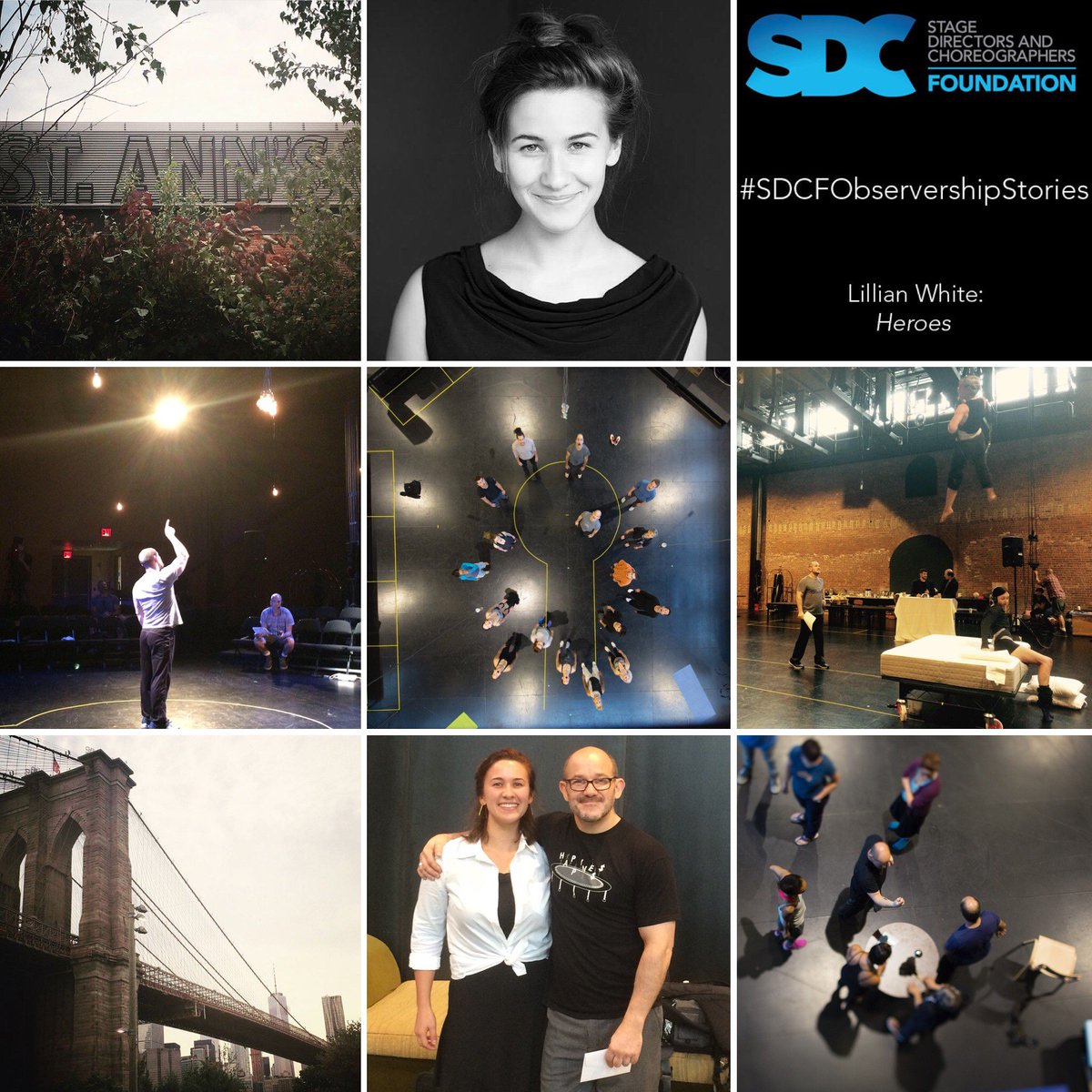 SDCFoundation's tweet photo. We really enjoyed following #SDCFobserver Lillian White document her experience working with #SDCFmentor Steven Hoggett on his production of HEROES at @stannswarehouse. #Choreographer #ObservershipStories https://t.co/wwfh8UF53W