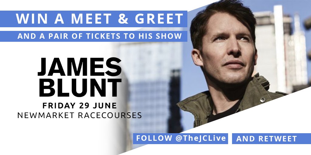 TheJCLive's tweet photo. To celebrate the start of our summer season today we are giving away tickets and a meet &amp; greet with James Blunt at his Newmarket show on 29 June!

To enter: follow @theJCLive and retweet

Winner will be announcing on 25th May. https://t.co/LQwHV5AxOw