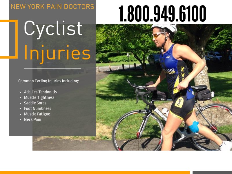 LongIslandPain's tweet photo. 8 Common Cycling Injuries: Knee pain. Lower Back Pain. Achilles Tendonitis. Muscle Tightness. Saddle Sores. Foot Numbness. Muscle Fatigue. Neck Pain. #cycling #longIsland Long Island New York https://t.co/10VAizhoaJ https://t.co/dVRRxznhpJ