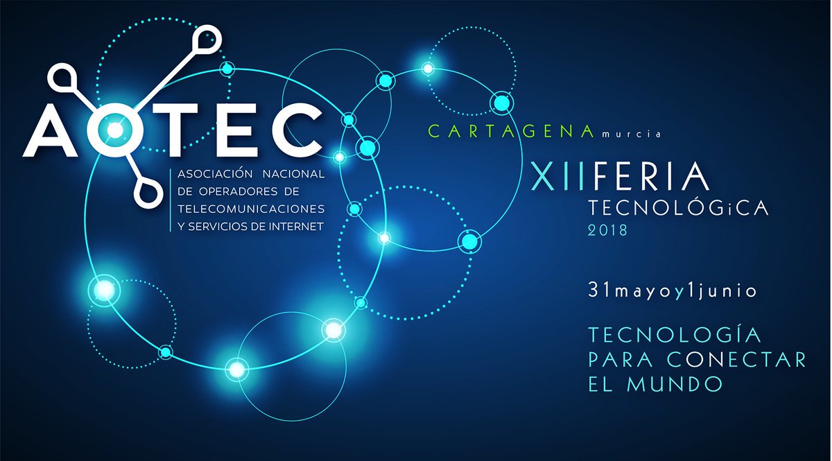 aotec_es's tweet photo. 🚨🚨 ¿Has puesto ya la alarma en tu móvil? El 31 de mayo y 1 de junio llega #AOTEC18, con innovaciones en banda ancha, movilidad, contenidos televisivos, ciberseguridad .... 
🗺️ Universidad Politécnica de Cartagena 
✍️ Inscripción gratis https://t.co/N0vHoZuo9Q https://t.co/6VIp071eNp