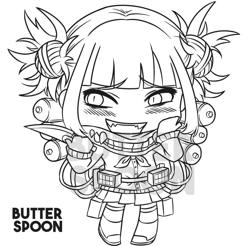 Mha Coloring Pages Toga.
