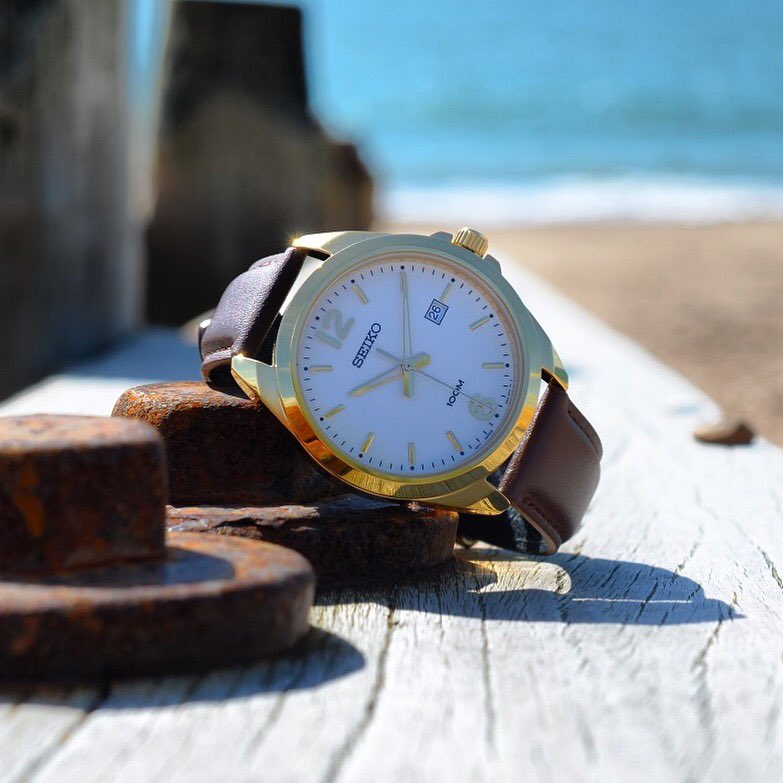 R.J.Morris Jewellers on Twitter: "Seiko Gold Plated Brown Leather Strap Watch Analogue Water Resistant SUR216P1 ⌚️ - Photo by📸 @Morgansmakings #seiko #watch #menswatch #menswear #hayling #haylingisland https://t.co/dzLVcvpDFD" /