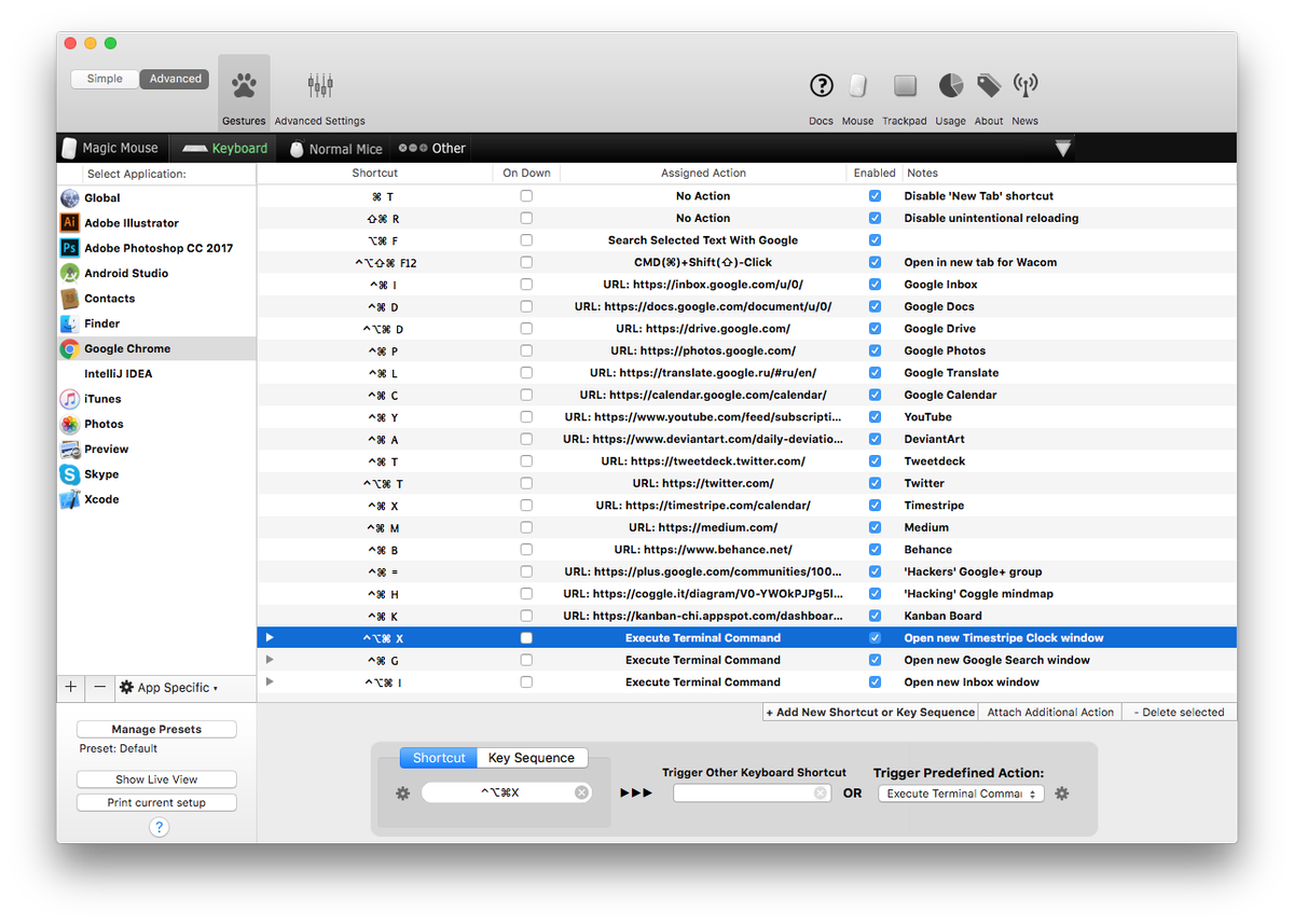gleb_sexy's tweet image. I have shorcuts assigned to websites I use the most. #BetterTouchTool