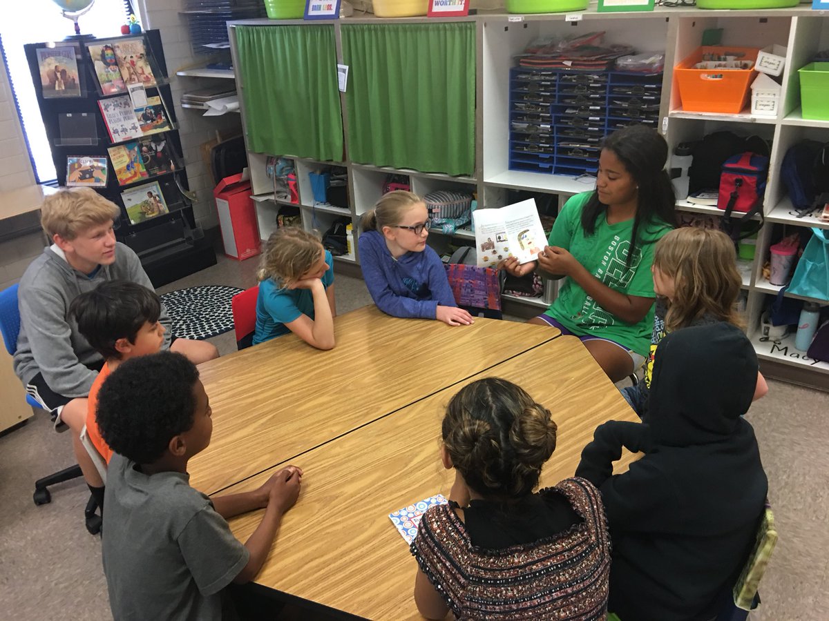 HeyMrShane's tweet image. So amazing watching our 8th graders read their very own published Civil Rights books to K3 students. 😃