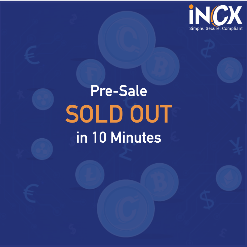 Thank you all for your support for the INCX Pre-Sale! We've raised 2500 ETH in 10 Minutes.