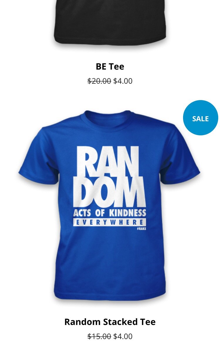 RAKECleveland's tweet photo. All R.A.K.E. (Random Acts of Kindness Everywhere) #RAKE shirts are on sale for $4. 

https://t.co/T0cZU4Zd5J https://t.co/W5ltP2PtWl