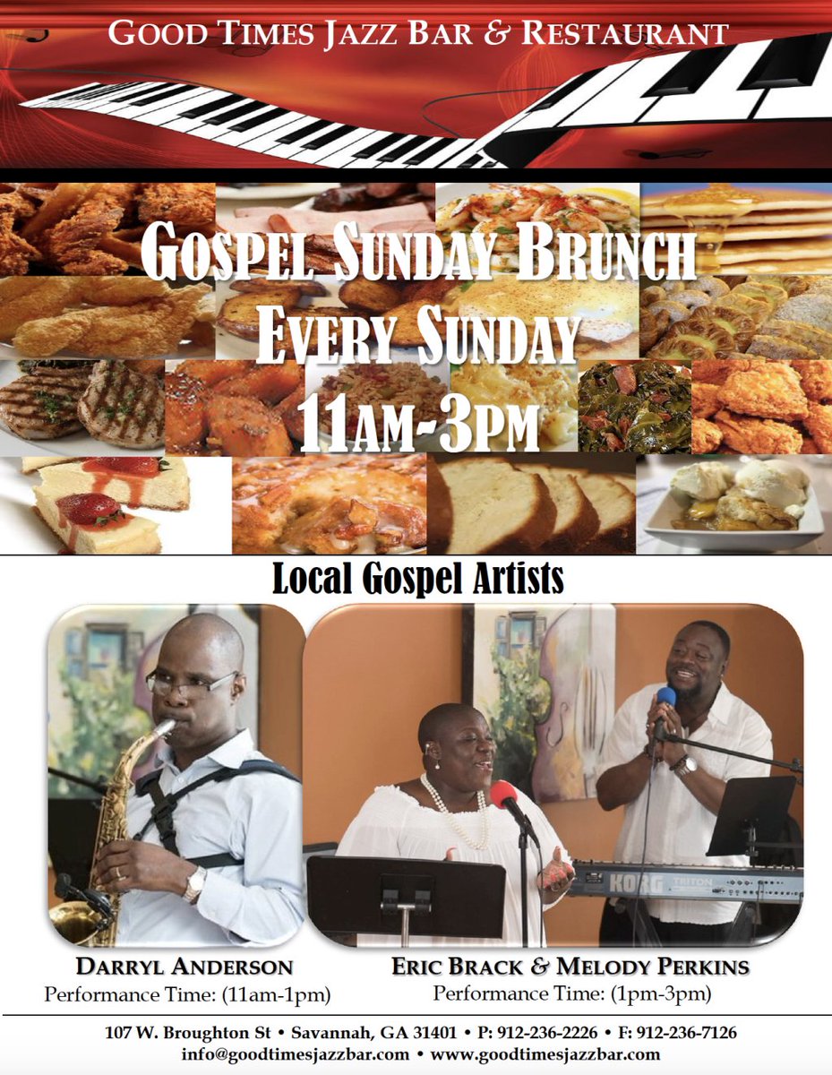 GoodTimesJazz's tweet photo. Gospel Sunday Brunch https://t.co/20WZ77SSFj https://t.co/NrXv7JsiLz