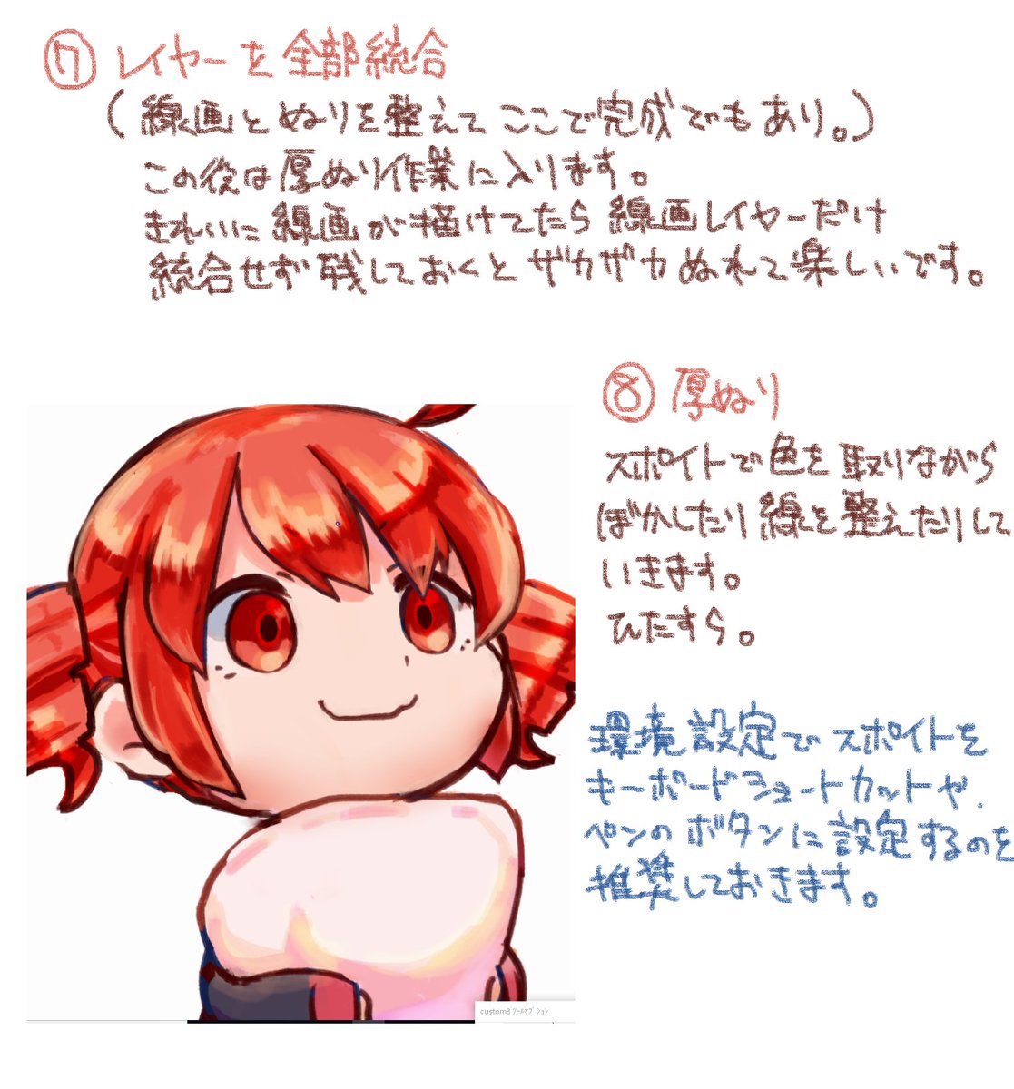 あぐもぐ 昨日の夜言ってた塗りメイキング 簡単にできる厚塗りもどきです ちょっといいかも って思ったら真似してみてほしい W