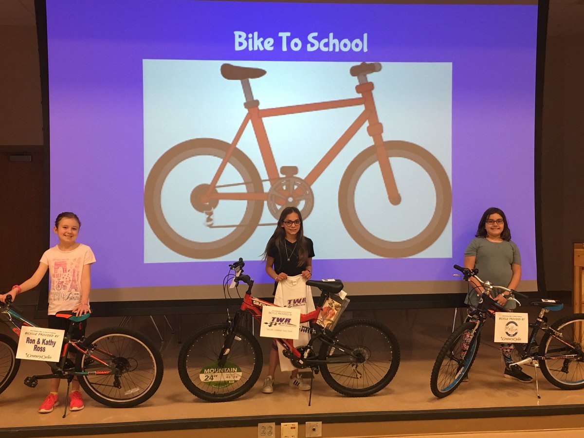 MrsHallock's tweet photo. Congratulations to our new bike winners! Thank you, Mellion Orthodontics, Ron and Kathy Ross, and TWR Race Team!! https://t.co/AvYTPx6BDG