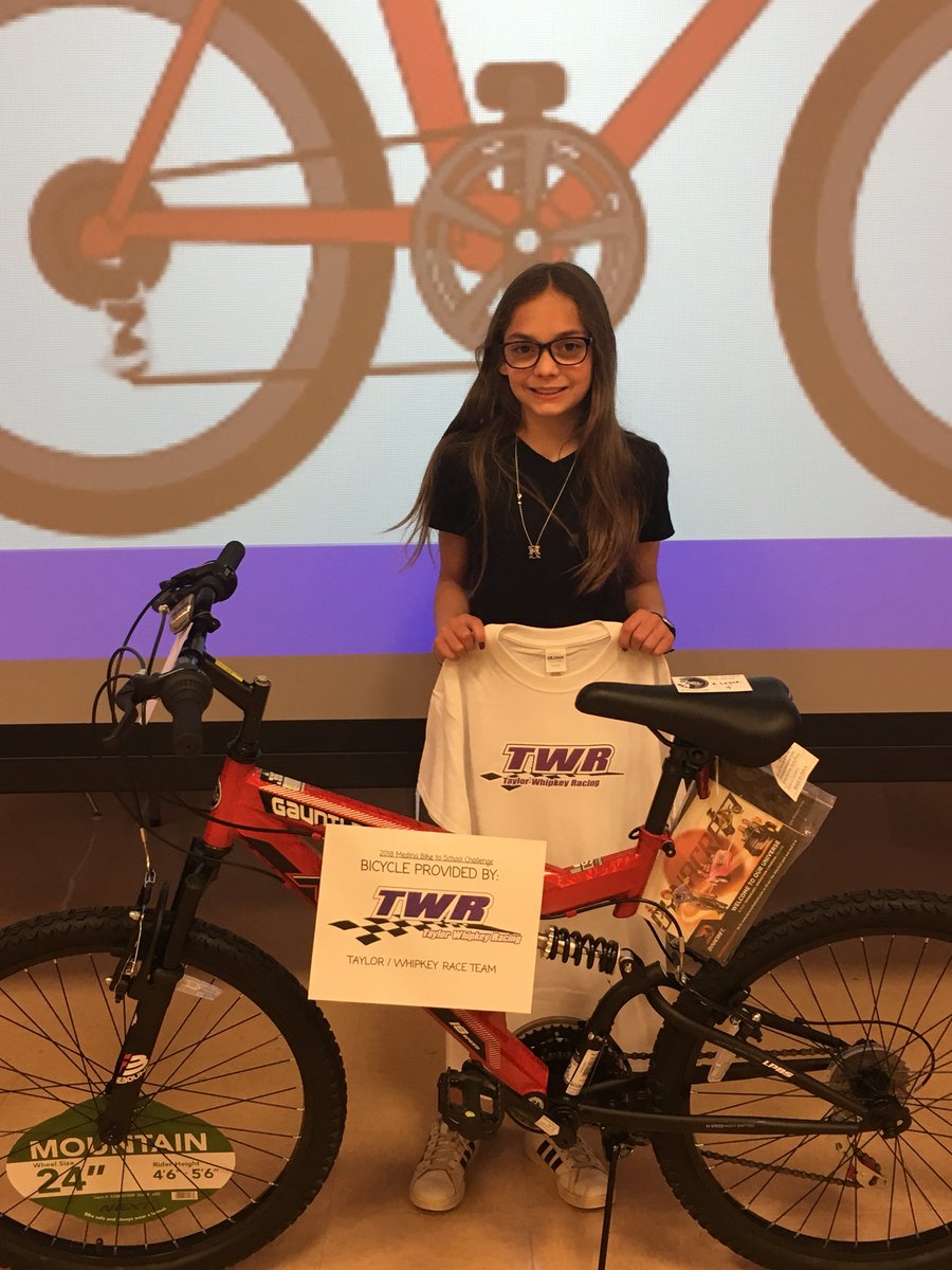 MrsHallock's tweet photo. Congratulations to our new bike winners! Thank you, Mellion Orthodontics, Ron and Kathy Ross, and TWR Race Team!! https://t.co/AvYTPx6BDG