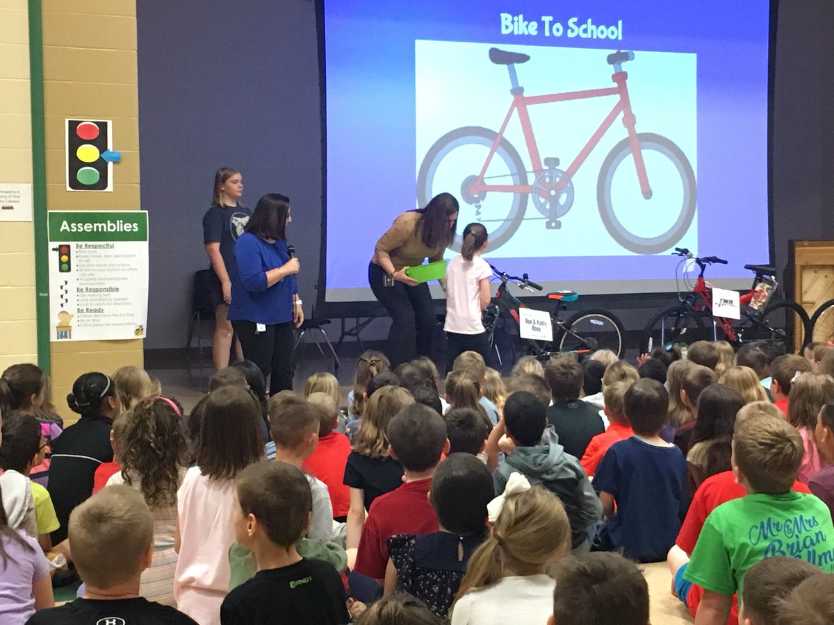 MrsHallock's tweet photo. Bike to School Week Winners https://t.co/RQpyR3BLBS
