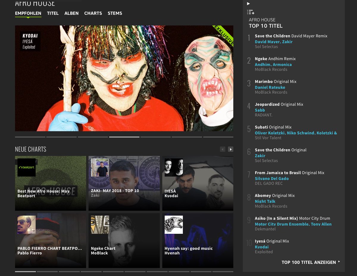 just entered top 10 single afro house <a href="/beatport/">Beatport</a> charts with new <a href="/KyodaiMusic/">Kyodai-兄弟-Official</a> release today >>> beatport.com/release/iyes/2…