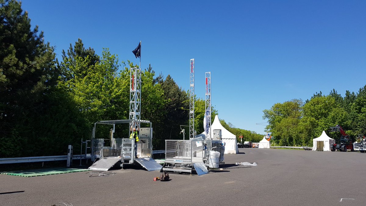 The truck turned up to <a href="/Vertikaldays/">Vertikal days</a> a couple hours ago, and the setting up progress of the <a href="/MaberHoist/">Maber</a> is going great!