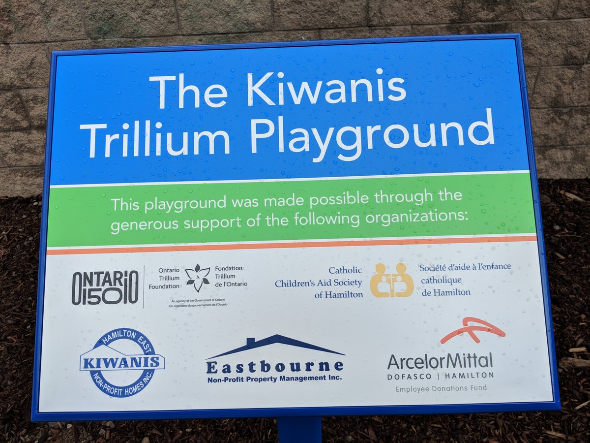 KiwanisHomes's tweet photo. We held our Grand Opening of the new Kiwanis Trillium Playground at Sanford Place on Saturday May 12. Complete with BBQ &amp; lots of children. Thanks to our partners @cityofhamilton @ONTrillium #ON150 @ArcelorMittal_D Employee Donations Fund @HamiltonCCAS https://t.co/IaykdWV7Aw