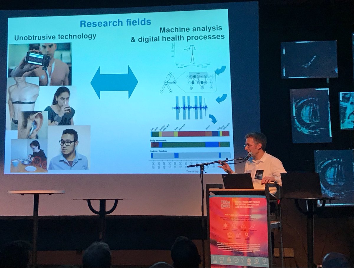 MCSC_org's tweet photo. How does #iot influence the health sector? Prof Amft gives answers at #techdays18 https://t.co/VNxsojyePs