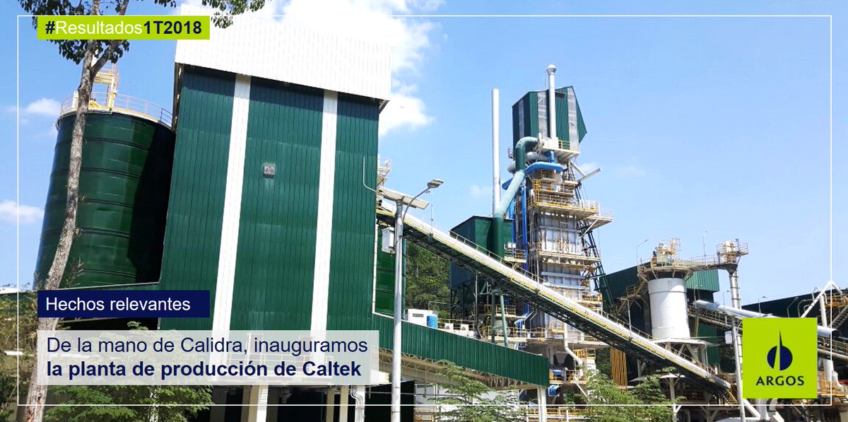 Cementos_Argos's tweet photo. De la mano de Calidra, inauguramos oficialmente, en #Colombia, la planta de producción de #Caltek, una compañía productora y comercializadora de cal viva e hidratada #Resultados1T2018 https://t.co/3WsZjjTsZG 📈🏗️ https://t.co/OCBV96rqxR